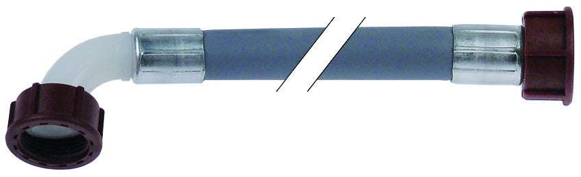 Tubo flexible de entrada PVC recto-curvado DN13 empalmes 3/4" L 1500mm p de trabajo 10bar