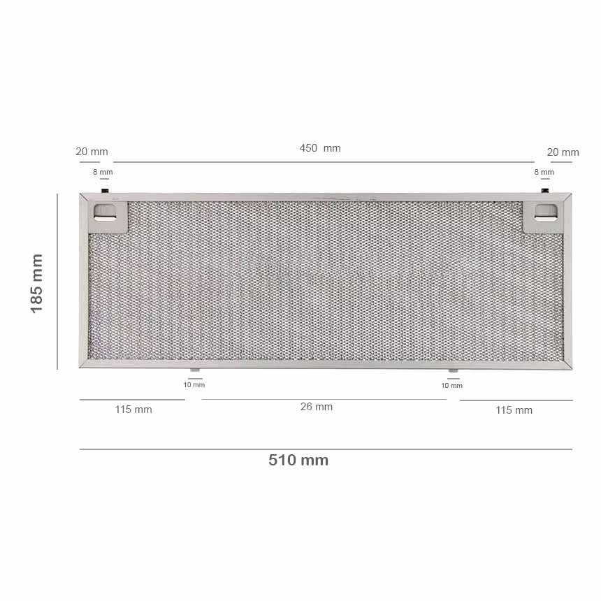 Filtro Campana Extractora TEKA CNL2002 61836021 (510x185mm)
