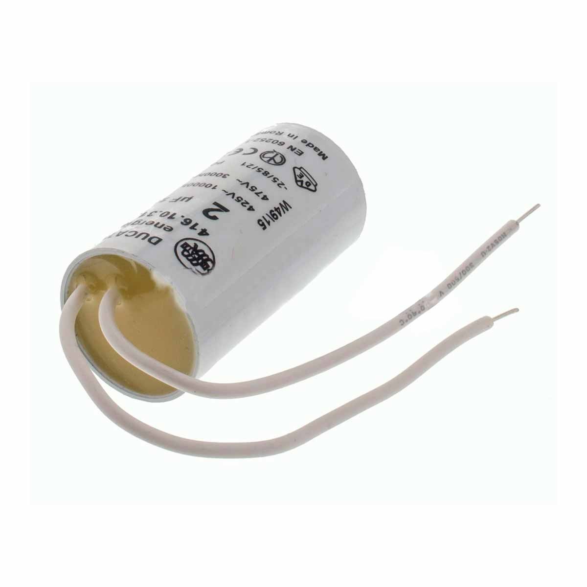 Condensador Trabajo Lavadora Universal 2,0 µF 450v