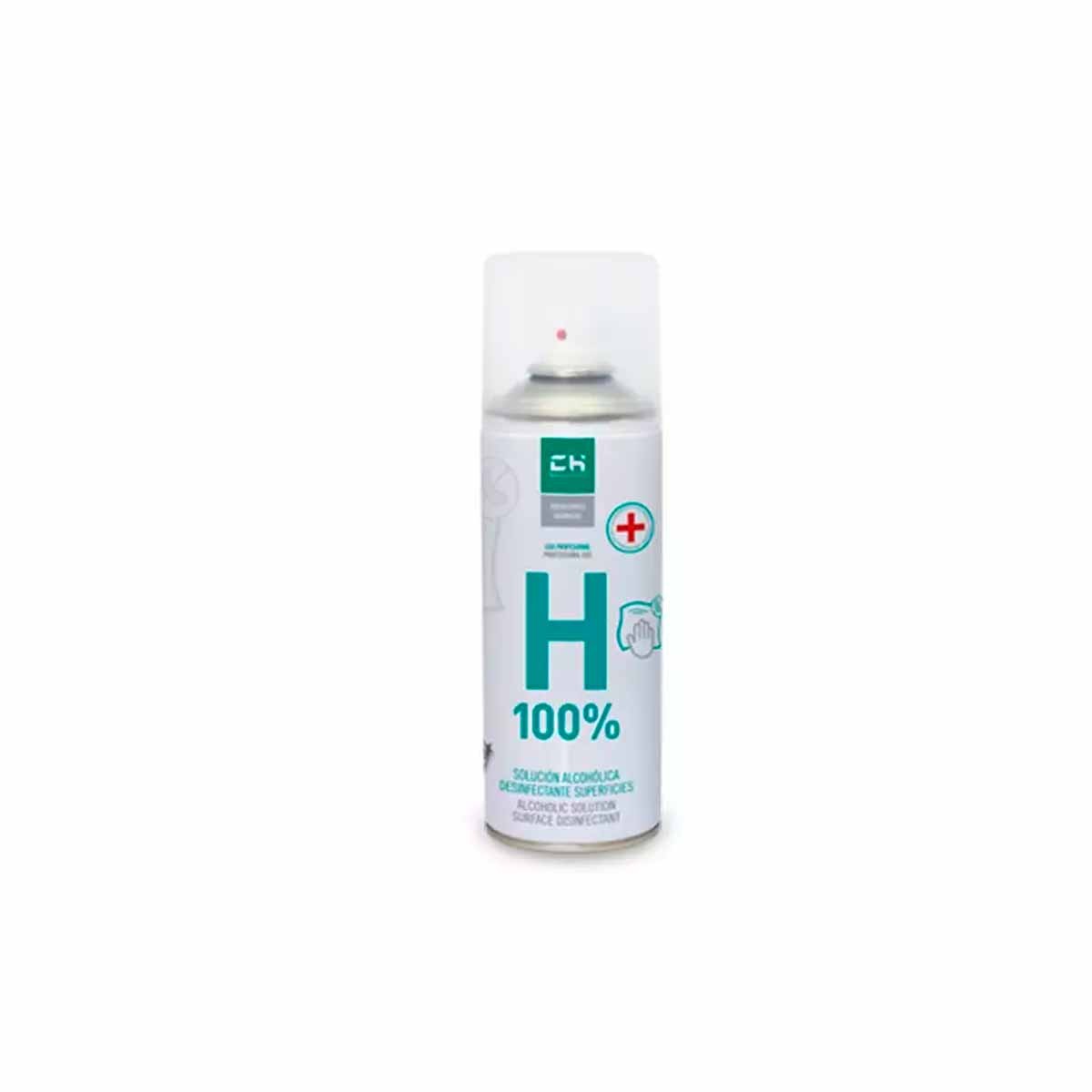 Desinfectante superficie en aerosol H-100% Solución Alcohólica 100%