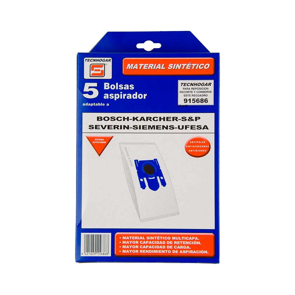Bolsa Aspirador Bosch Karcher Siemens Ufesa Tecnhogar 915686