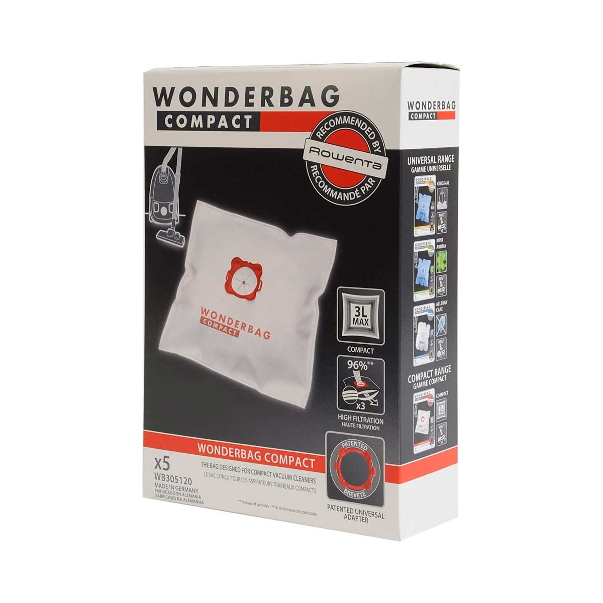 Bolsa Aspirador Rowenta Wonderbag Compact WB305120