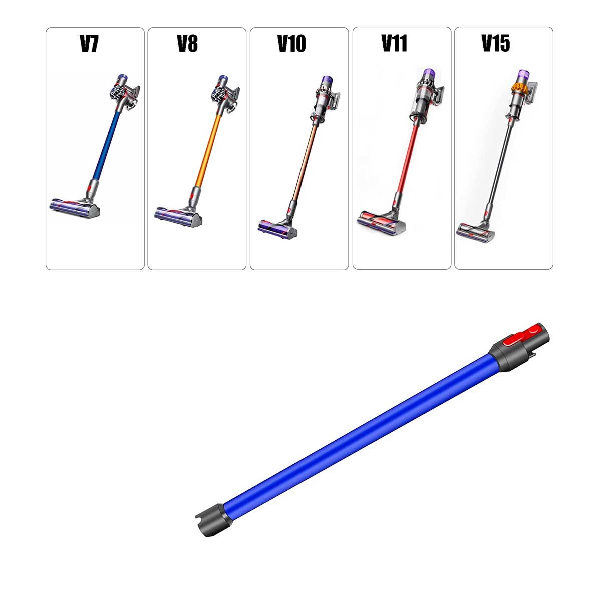 Tubo De Extensión Aspiradora DYSON V7 V8 V10 V11 V15, 73 cm