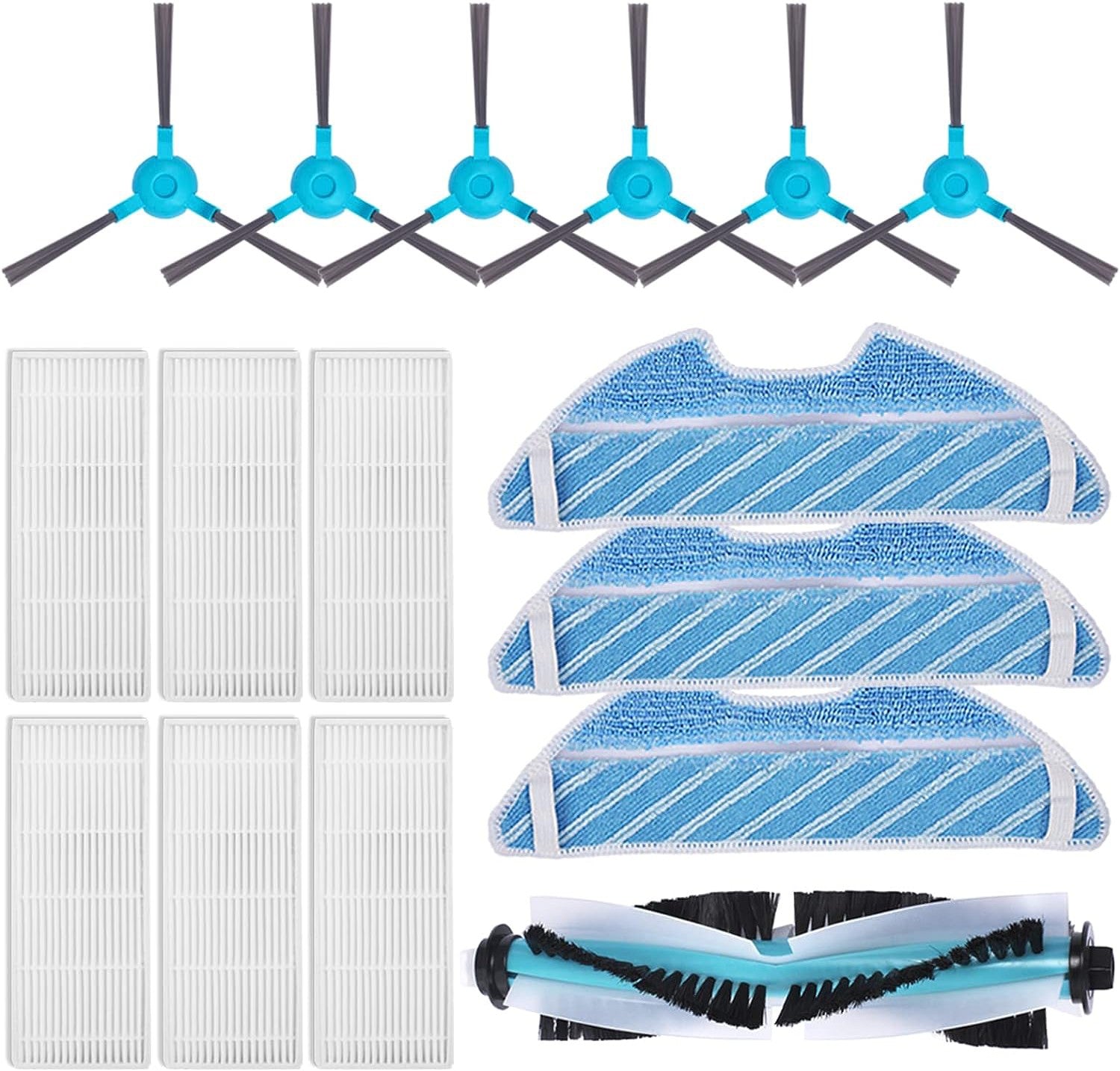 Kit accesorios de recambio para Cecotec Conga 1290 1390 (1 cepillo principal, 3 paños de fregona....