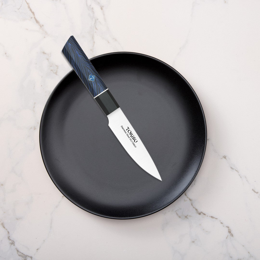 Cuchillo Cocina Profesional TOKYSU - Cuchillos Cocina Japones PETTY de Acero Inoxidable de 67 capas 11 cm - Mango G10 DAMASCO