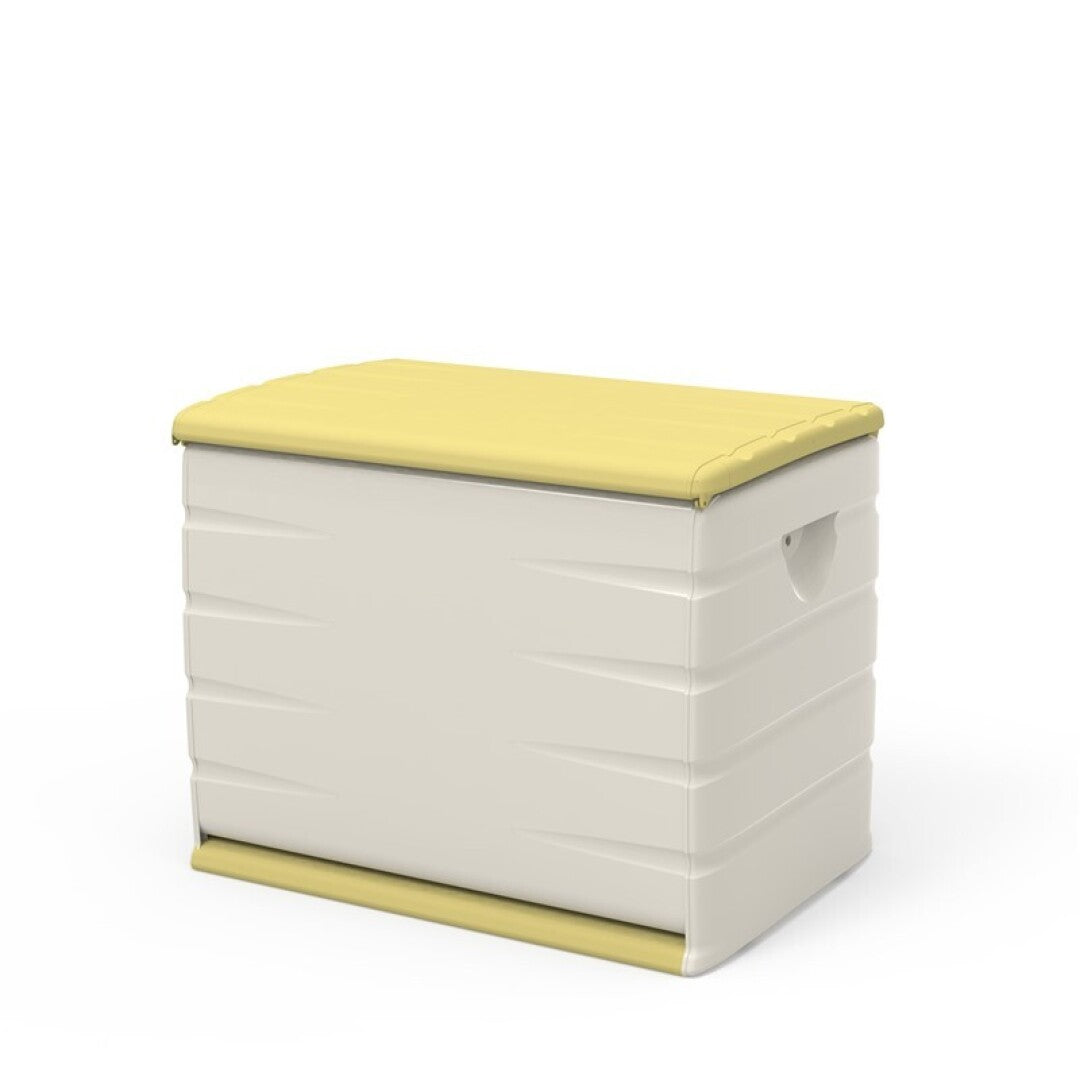 Baúl de Almacenamiento Multiusos 260 Litros | Baúl para Exterior e Interior - 80 cm | Amarillo