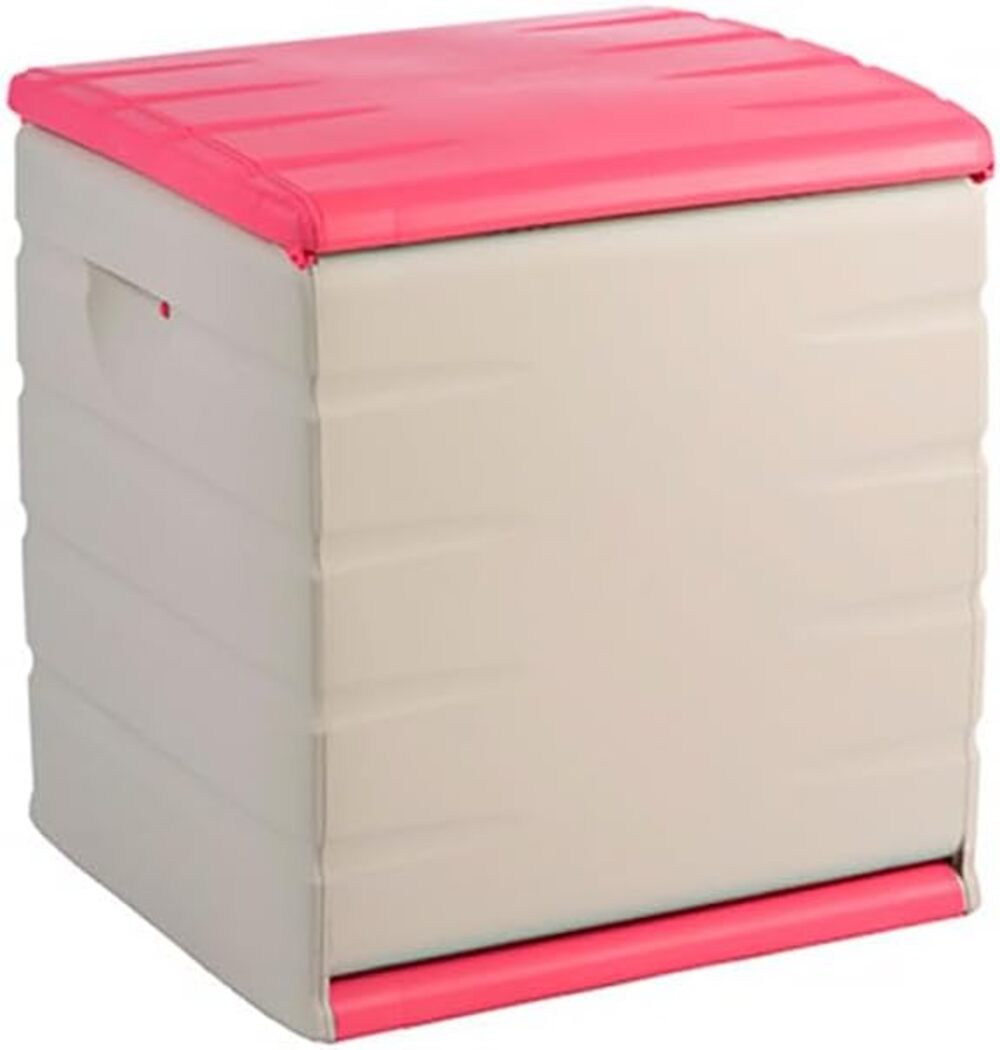 Baúl de Plástico 190 Litros Rosa Pink, 60 x 61 x 53 cm, Baúl de Almacenaje