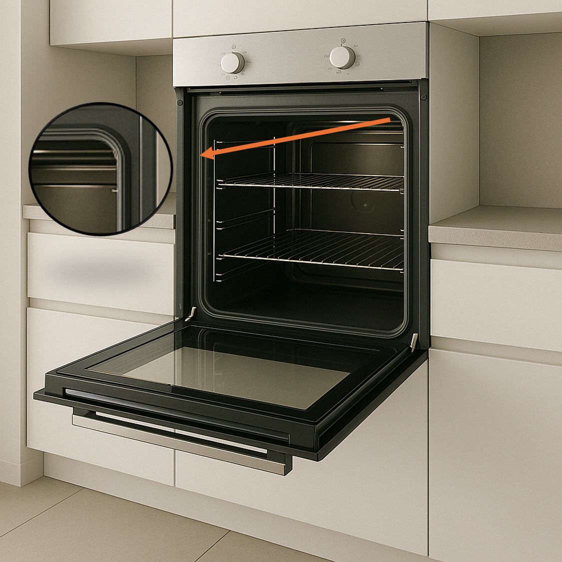 Junta de Goma Original Ariston C00111687 48200002281 para Puerta de Horno