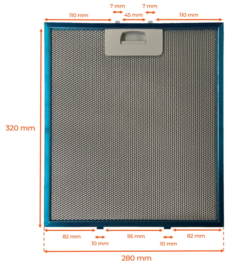 Filtro de Aluminio para Campana Extractora TEKA 320x280mm