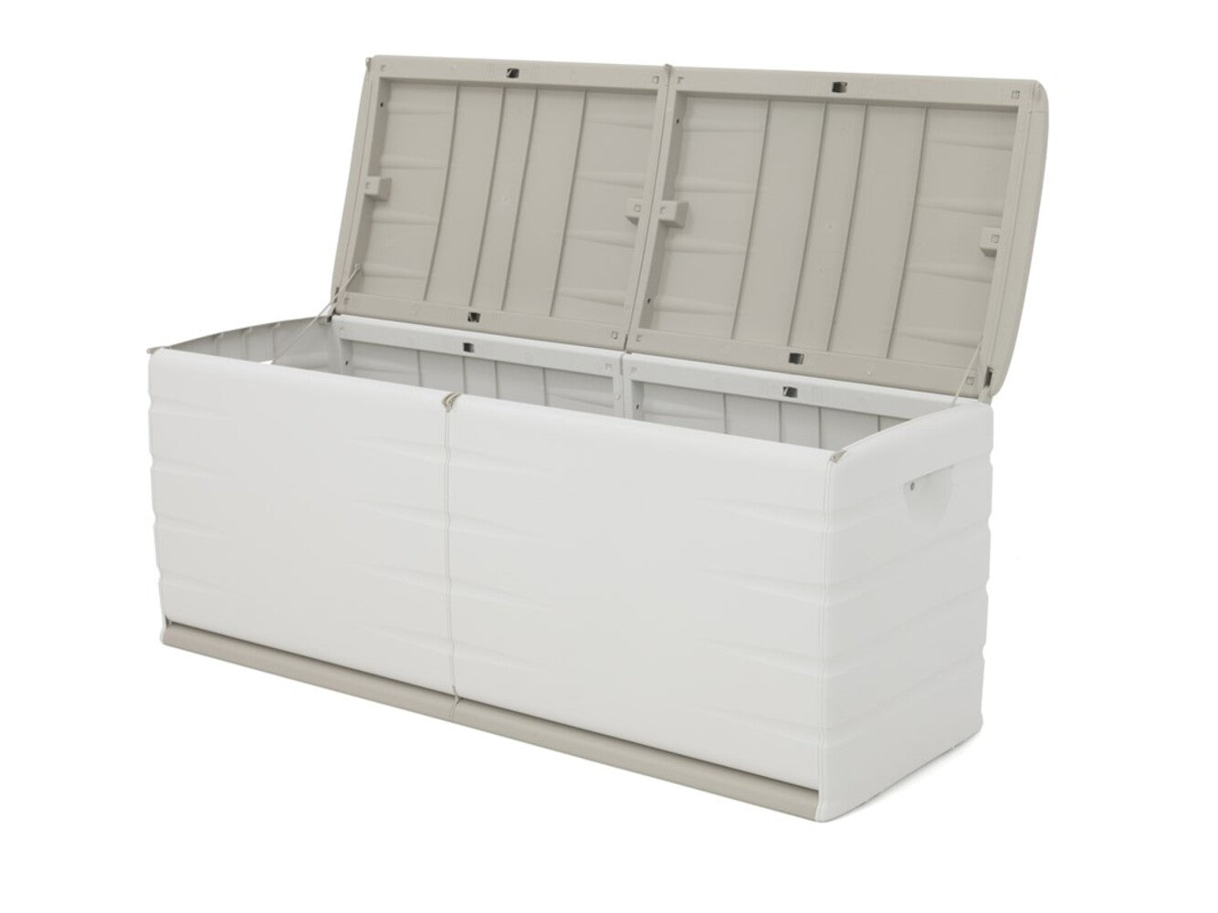 Baúl de Exterior de 450 Litros - Para Jardín y Terraza Dimensiones 153 x 61 x 53 cm - Color Beige