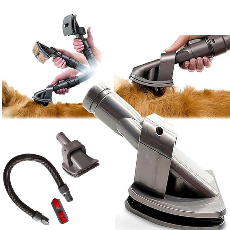 Cepillo Aspirador Mascotas, Peine Aspirador para Perros, Cepillos Pelo de Perro y Gato adaptable para Dyson V15 V12 V11 V10 V8 V