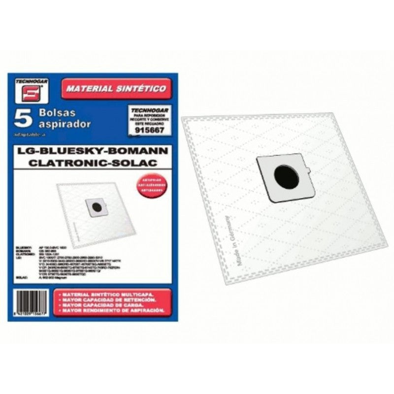 Bolsa Aspirador LG Solac Bluesky Bomann Tecnohogar 915667