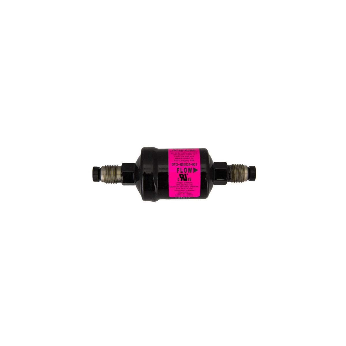 Filtro deshidratador unidireccional molecular | compatible con SANHUA | Calidad OEM | Codigo fabricante DTG30002 | Para modelos DTG-B030
