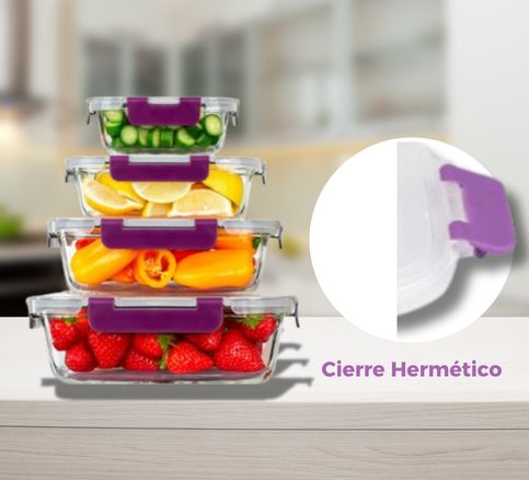 Recipientes de Cristal Para Alimentos - 36 Piezas (18 recipientes y 18 tapas)- Apto para lavavajilla