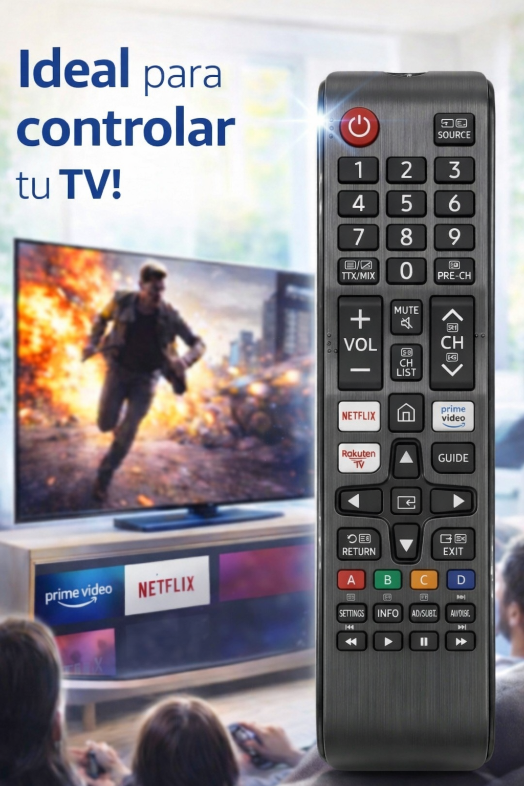 Mando a Distancia Compatible con Samsung BN59-01315B – Control Remoto Original para TV QLED