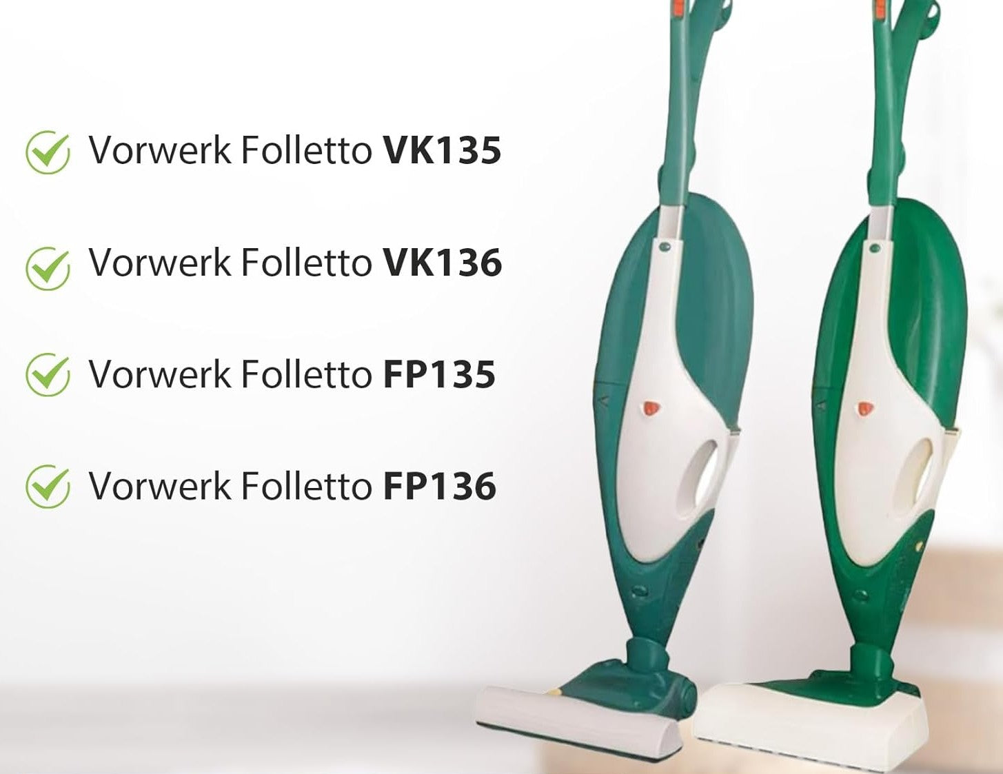 Conjunto de 12 Bolsas de Tela para Aspiradora Vorwerk Compatible con Modelos 135, 136, 135SC, VK136