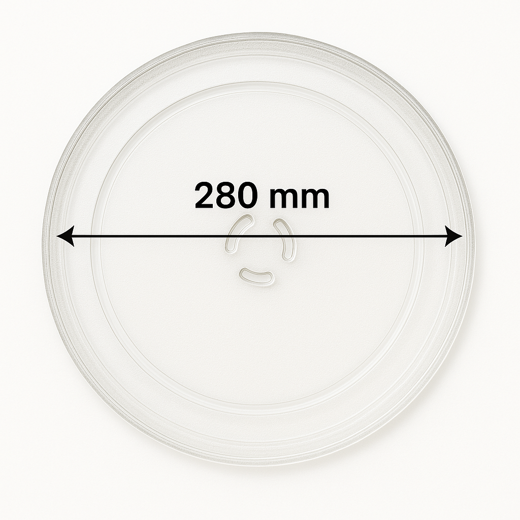 Plato Compatible Whirlpool para Microondas 28 cm 481246678407, 481246678396, C00312776, C00320106