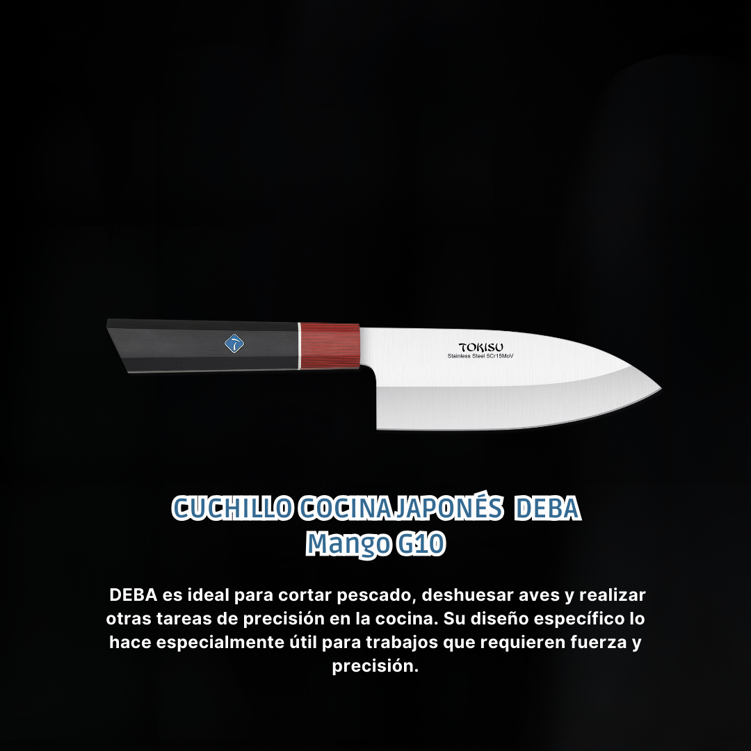 Cuchillo Cocina Profesional TOKYSU - Cuchillos Cocina Japones DEBA de Acero Inoxidable de 67 capas 16 cm - Mango G10