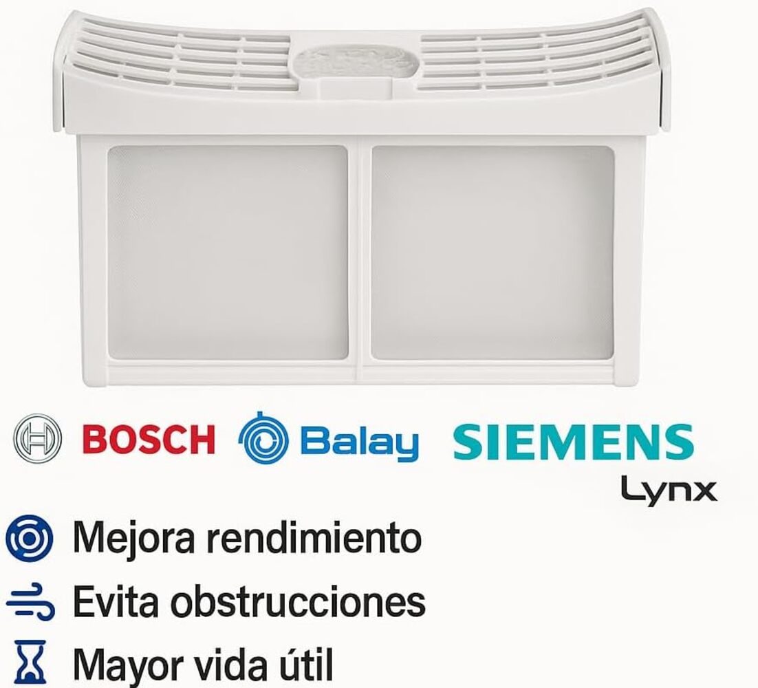 Filtro Pelusas Secadora Bosch Balay Siemens 00652184