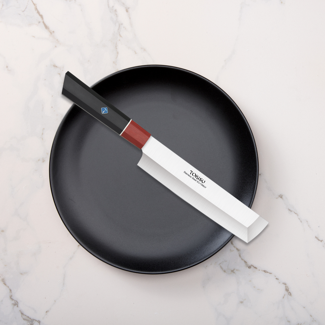 Cuchillo Cocina Profesional TOKYSU - Cuchillos Cocina Japonés NAKIRI de Acero Inoxidable de 67 capas 18 cm- Mango G10
