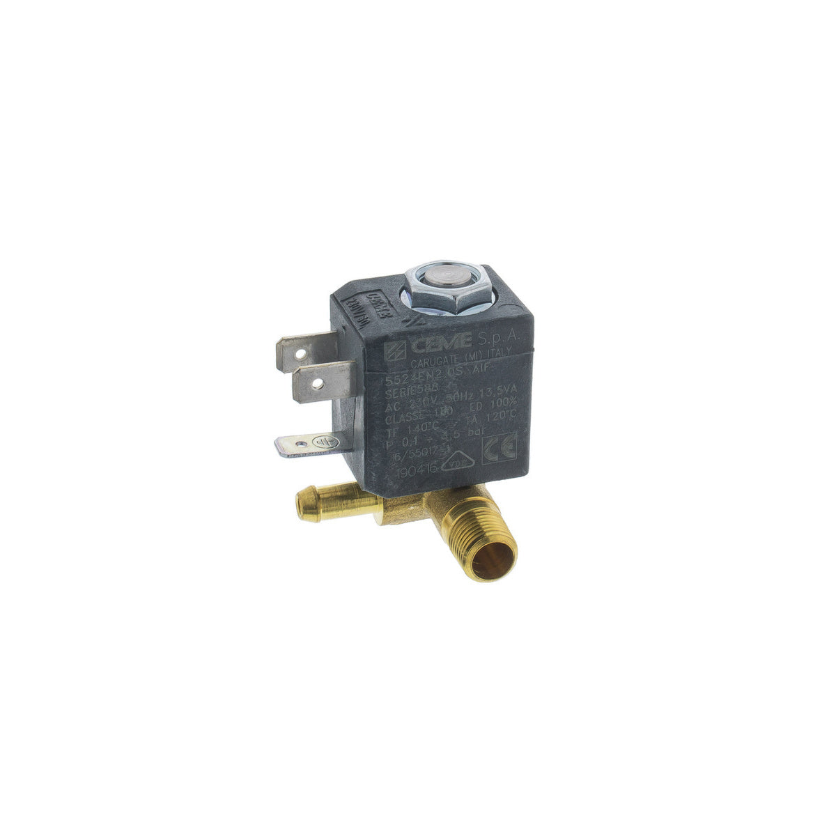 Electroválvula VAPORETTO | compatible con STANDARD | Calidad Adaptable | Codigo fabricante 1802 | Rosca 90º 1/8" 4W Izquierdo