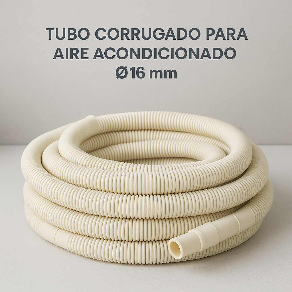 Tubo Corrugado Drenaje de Condensados Ø16 mm