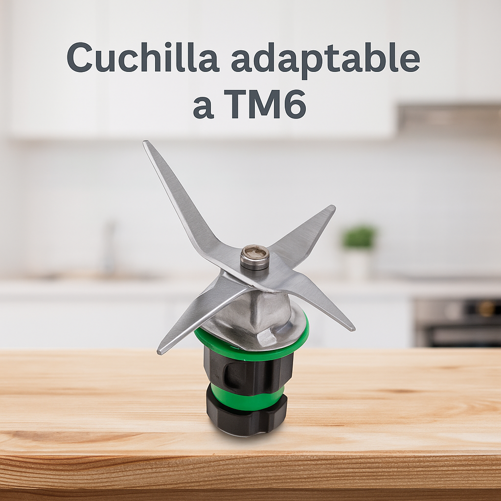 Cuchilla Compatible con Thermomix TM6 Junta de Sellado Acero Inoxidable Resistente Hojas Afiladas