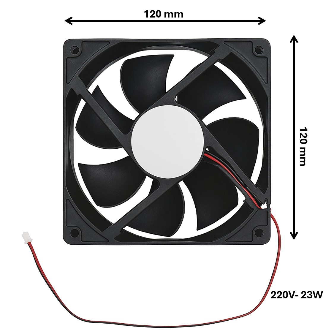 Ventilador axial universal para cassette de chimenea | 120x120x38 mm