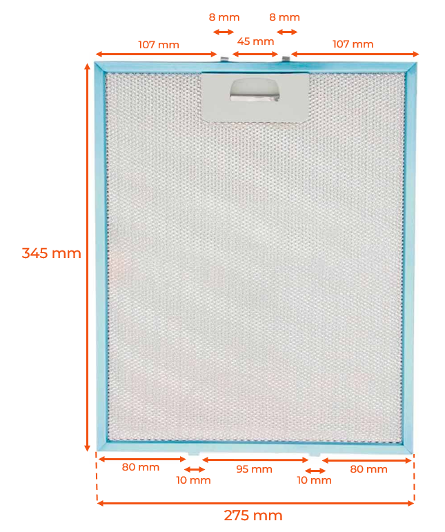Filtro Campana Extractora TEKA DBB60 275x345 mm 81460133