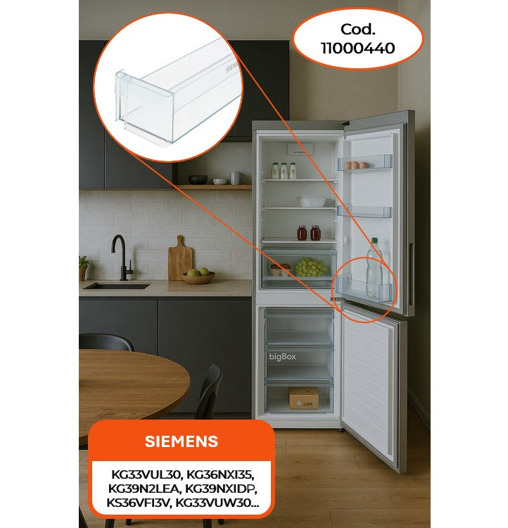 Recamania Estante botellero frigorífico Compatible con SIEMENS 11000440