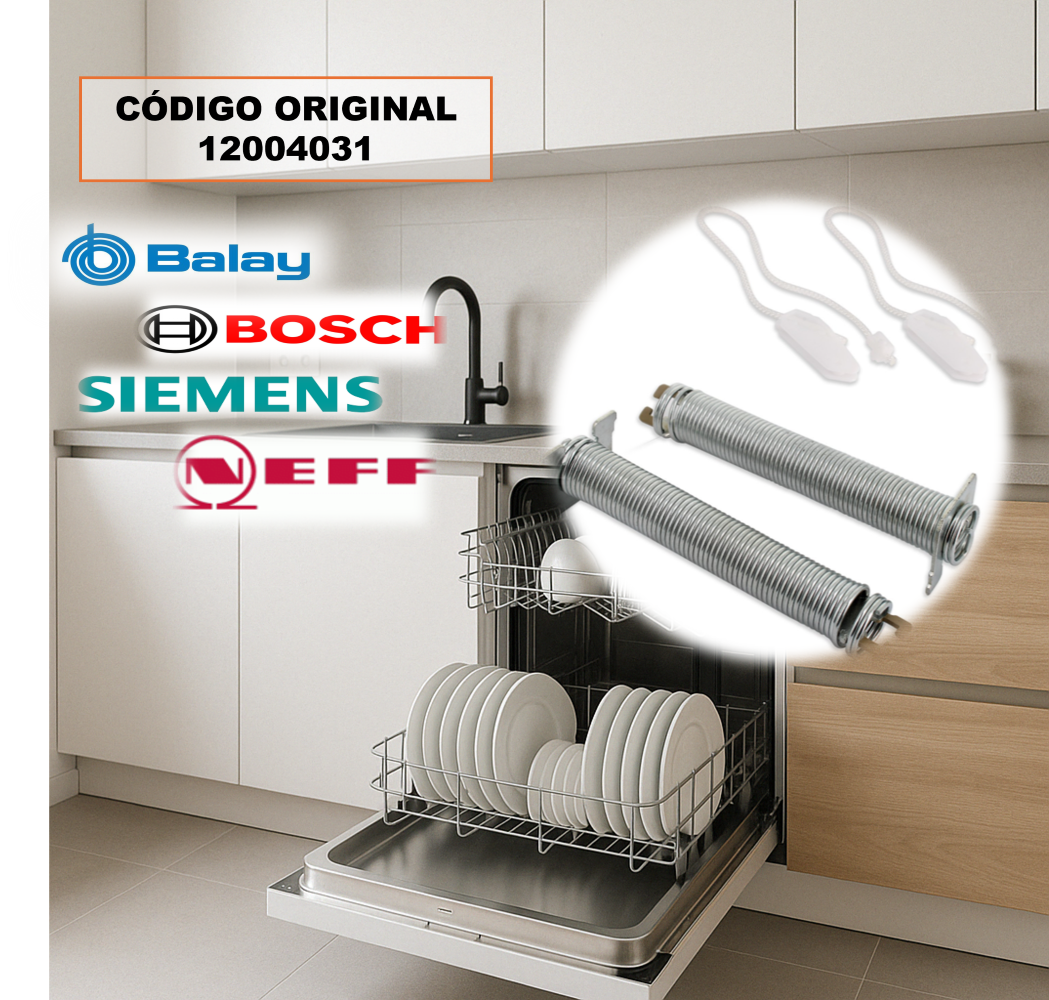 Juego de Reparación para Bisagra de Puerta Lavavajillas Compatible con Bosch (Cód. 12004031)