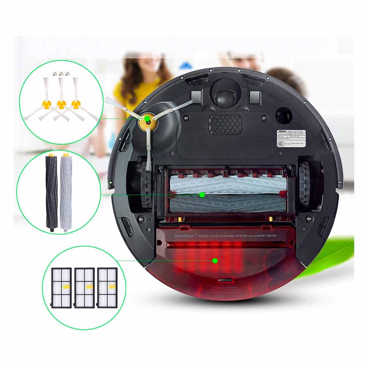 Pack Recambios ROOMBA SERIE 800 900 Filtros Cepillos Rodillos