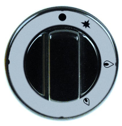 Pomo Grifo de gas Cocina con llama Piloto PEL22/23 ø 70mm eje ø 10x8mm parte plana universal negro