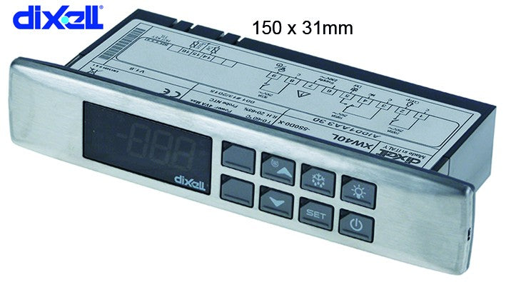Controlador electrónico DIXELL XW40L 5L0D8X  medida de montaje 150x31mm