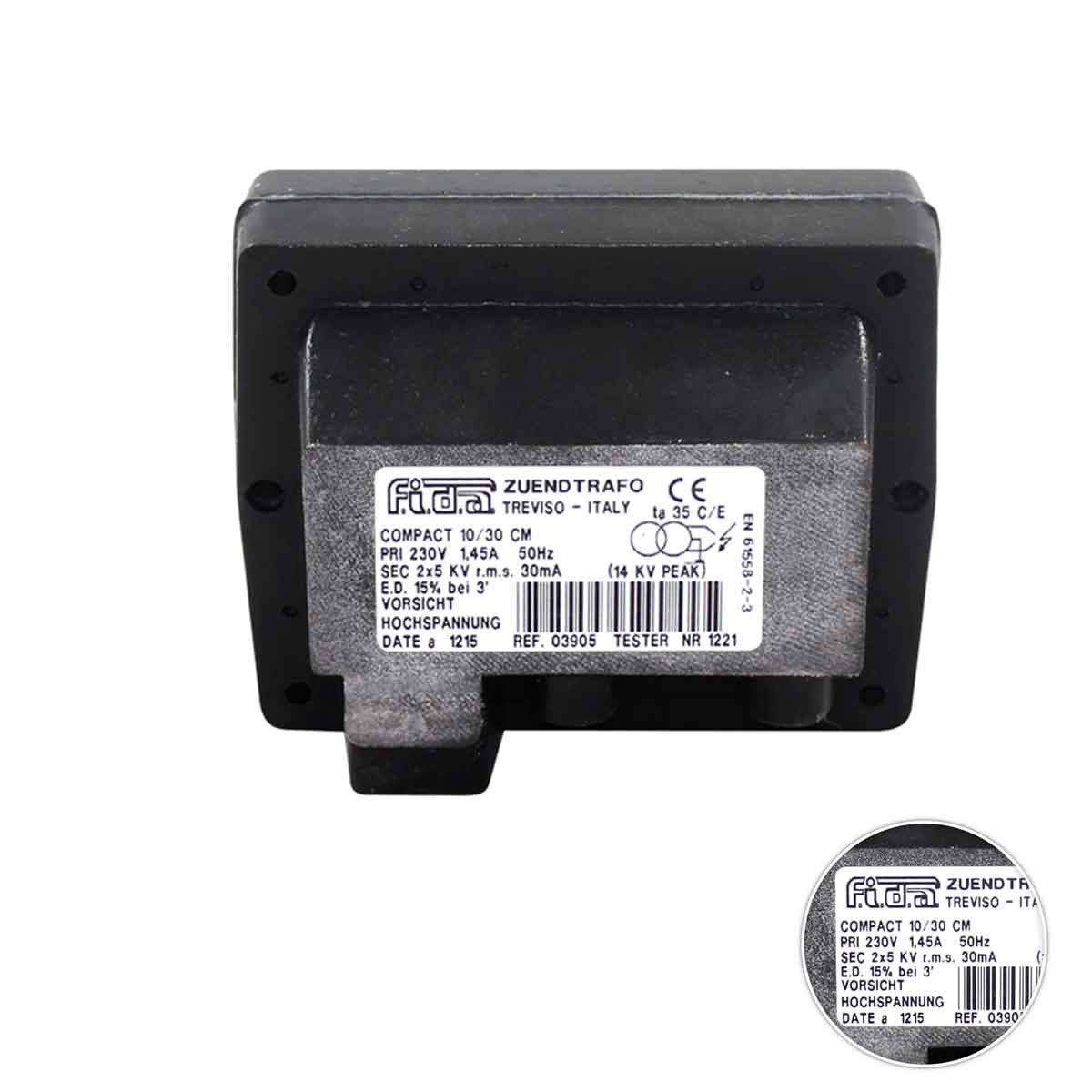 Transformador Quemador Caldera Gasoil FIDA Compact