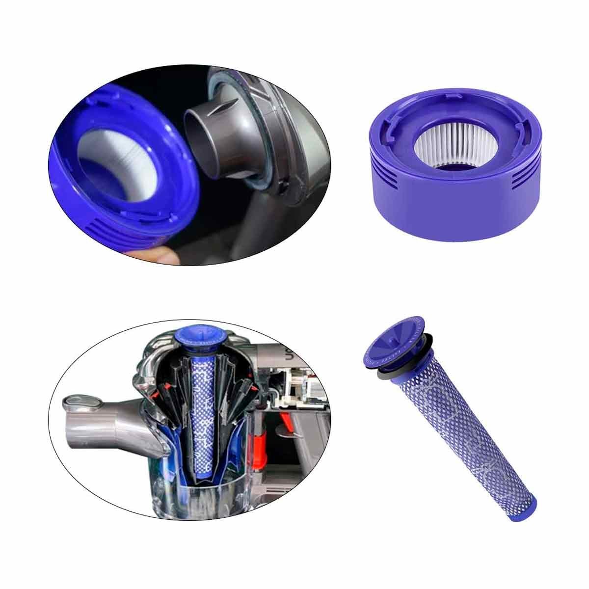 Filtros Aspiradora DYSON V7 V8 Pre Post Motor Lavables