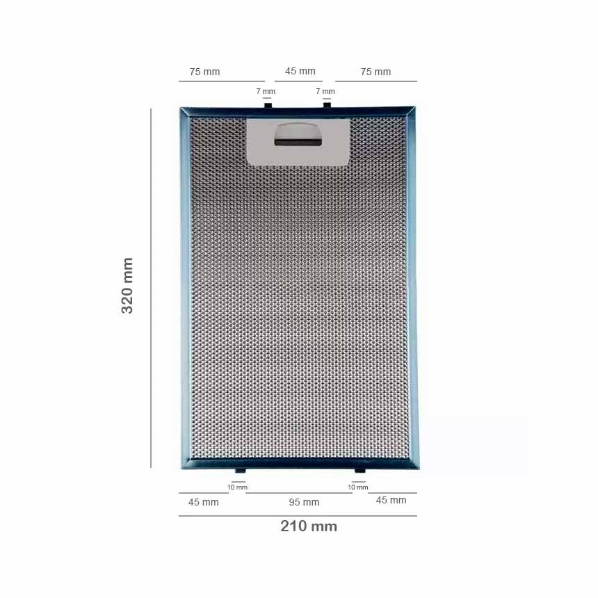 Filtro Campana Extractora TEKA DM70 210x320 mm
