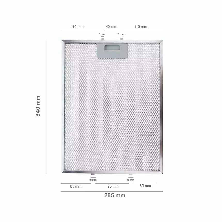 Filtro Campana TEKA 81481030 l  340 x 282 mm   DY90, DP90, DH90