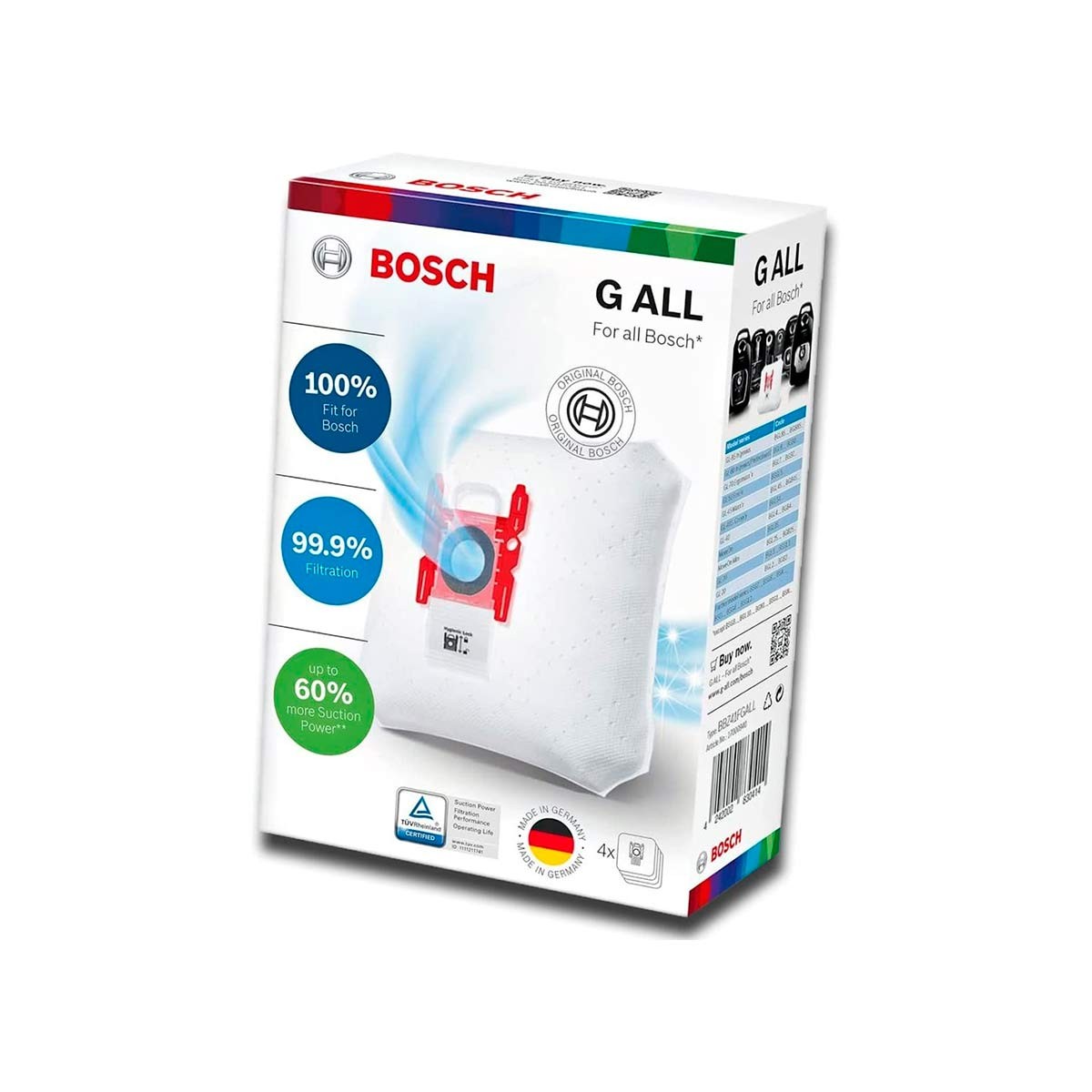 Bolsas Aspiradora Bosch Tipo G 17003048 (4 unidades)