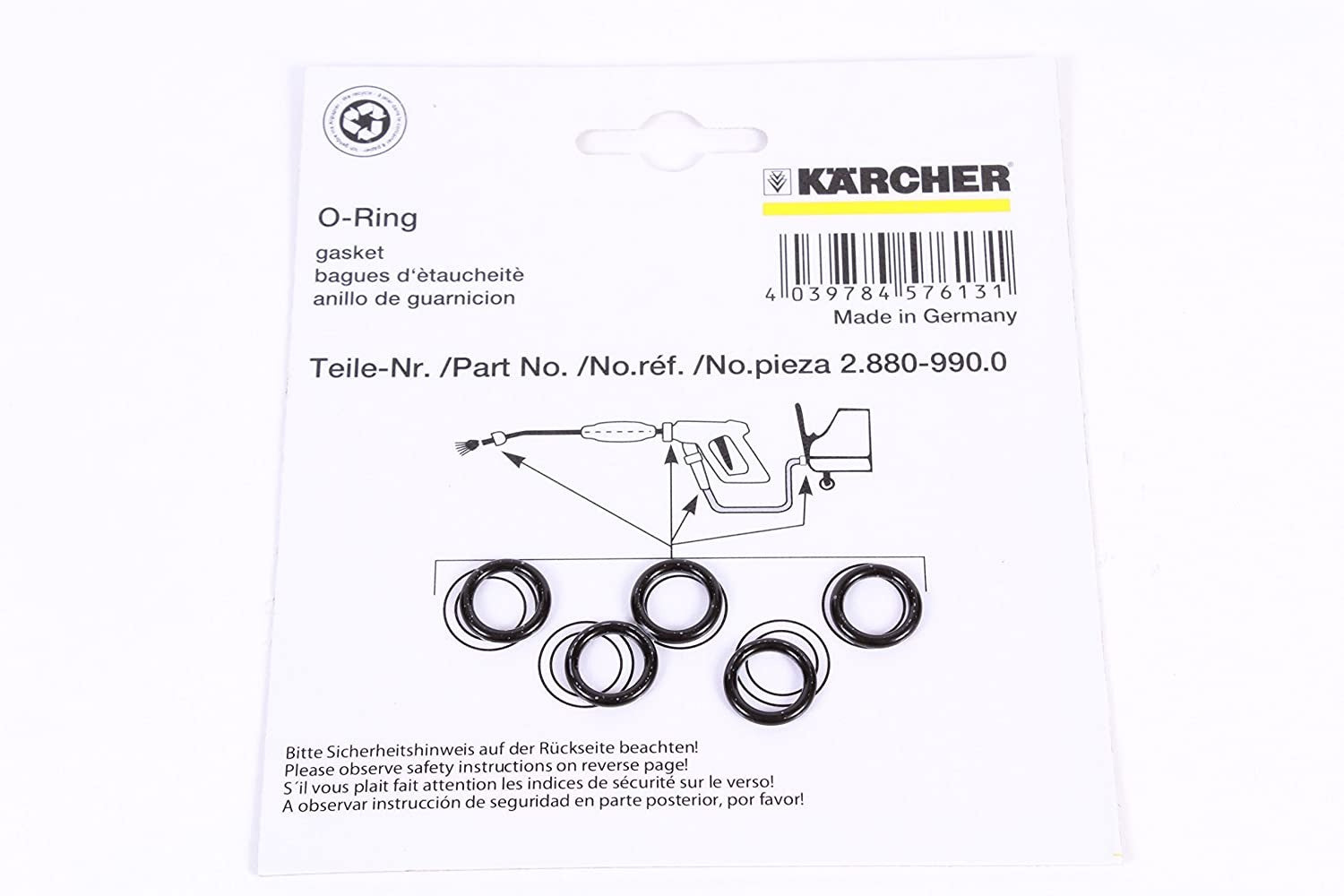 Juego de 5 Juntas Toricas KARCHER 2.880-990.0