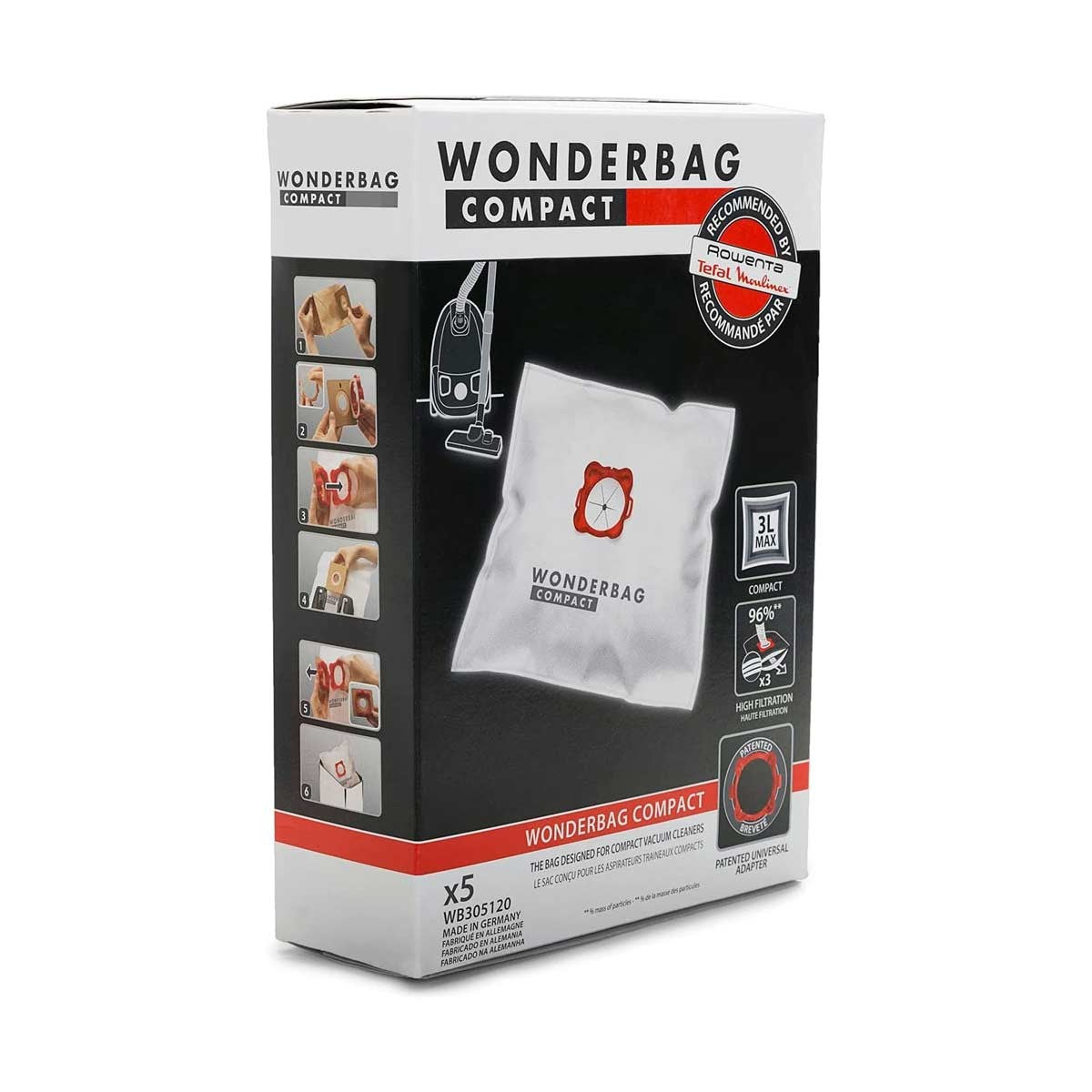 Bolsa Aspirador Rowenta Wonderbag Compact WB305120