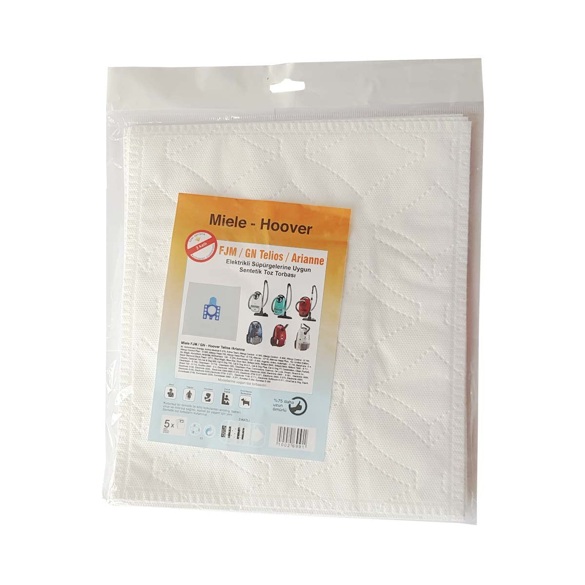 Bolsa Aspiradora Miele FJM 3D Efficiency 9917710 Tipo MSM 18 con filtro (5 unidades)
