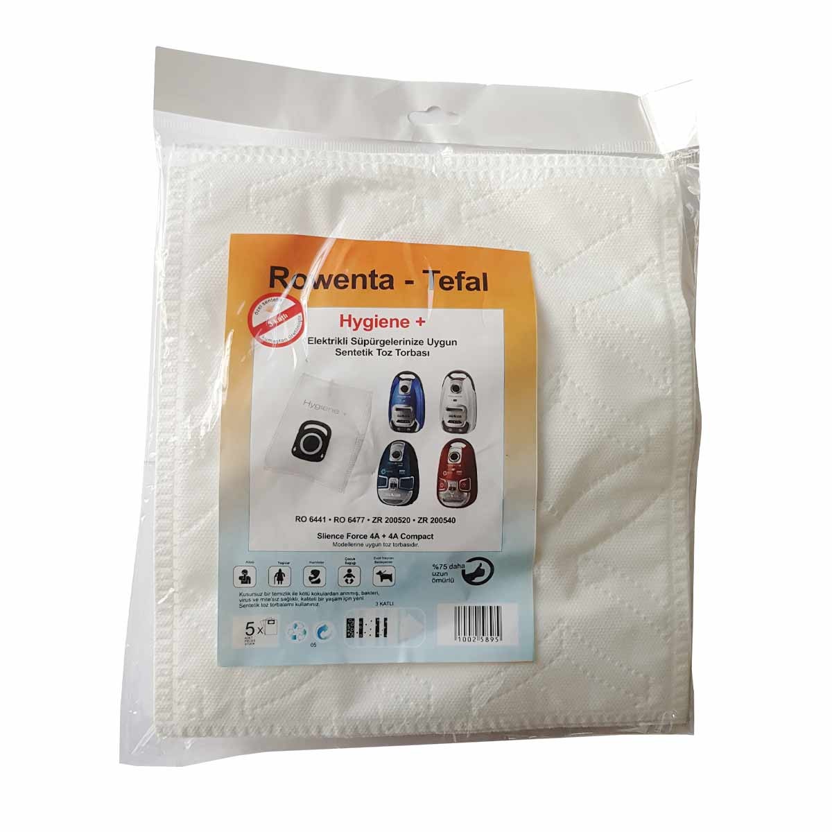 Bolsas Aspiradora Rowenta Higiene+ ZR200520 Compact Power X-Trem Power Silence Force (5 Unidades)