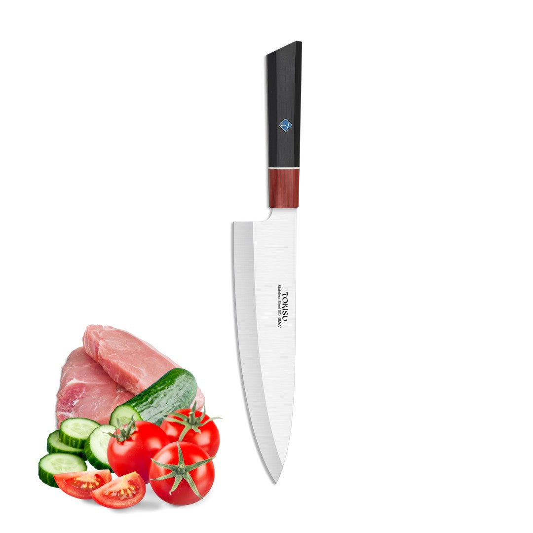 Cuchillo Cocina Profesional TOKYSU - Cuchillos Cocina Japones  GYUTO de Acero Inoxidable de 67 capas  21,5  cm-  Mango G10