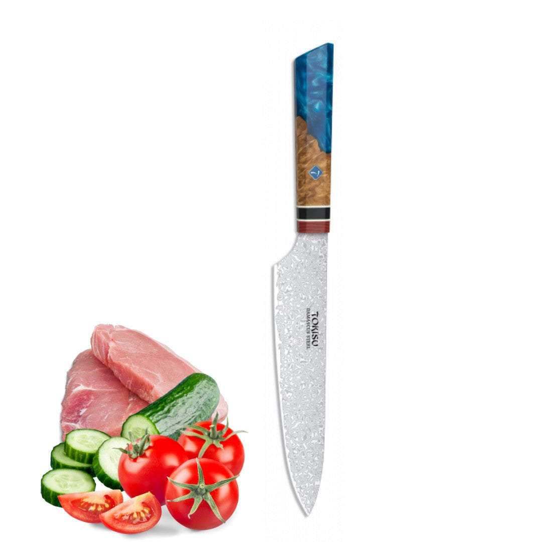 Cuchillo Cocina Profesional TOKYSU - Cuchillos Cocina Japones SMALL GYUTO de Acero DAMASCO 67 capas