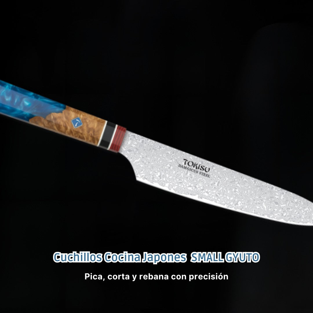 Cuchillo Cocina Profesional TOKYSU - Cuchillos Cocina Japones SMALL GYUTO de Acero DAMASCO 67 capas