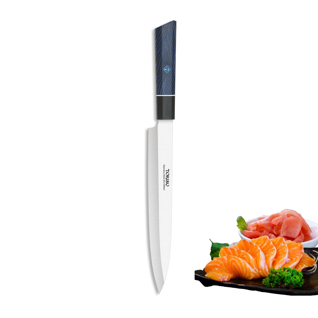 Cuchillo Cocina Profesional  TOKYSU - Cuchillos Cocina Japones YANAGIBA de Acero Inoxidable de 67 capas. Mango G10
