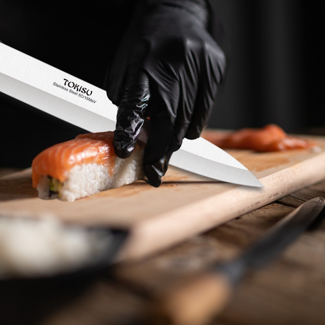 Cuchillo Cocina Profesional  TOKYSU - Cuchillos Cocina Japones YANAGIBA de Acero Inoxidable de 67 capas. Mango G10