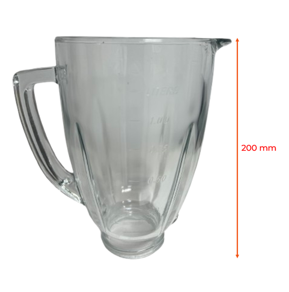 Jarra de vidrio Redonda Para Batidora compatible modelo OSTER 0004655ESP-050 BPST02-B00-050