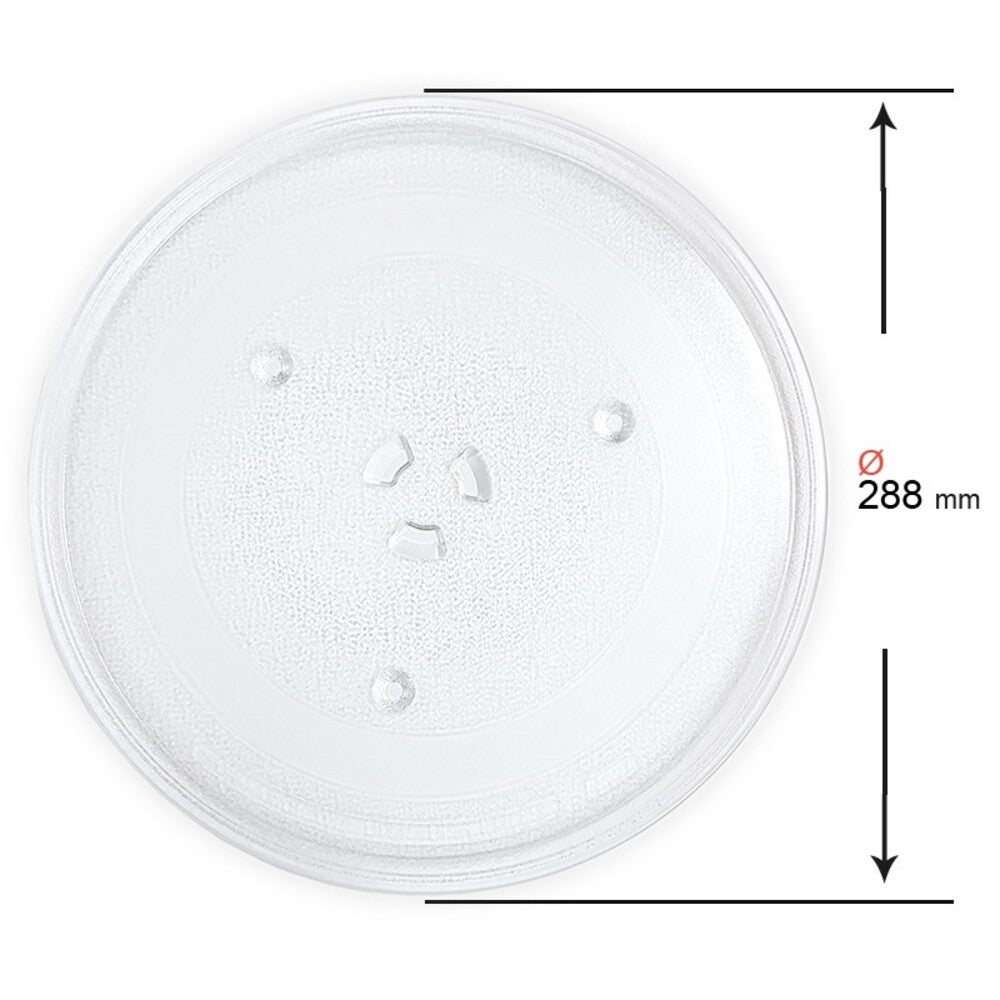 Plato Giratorio  para Microondas Samsung 28,8 cm Códigos DE74-20102D/B/A, 49006625 Anclaje 3 puntos